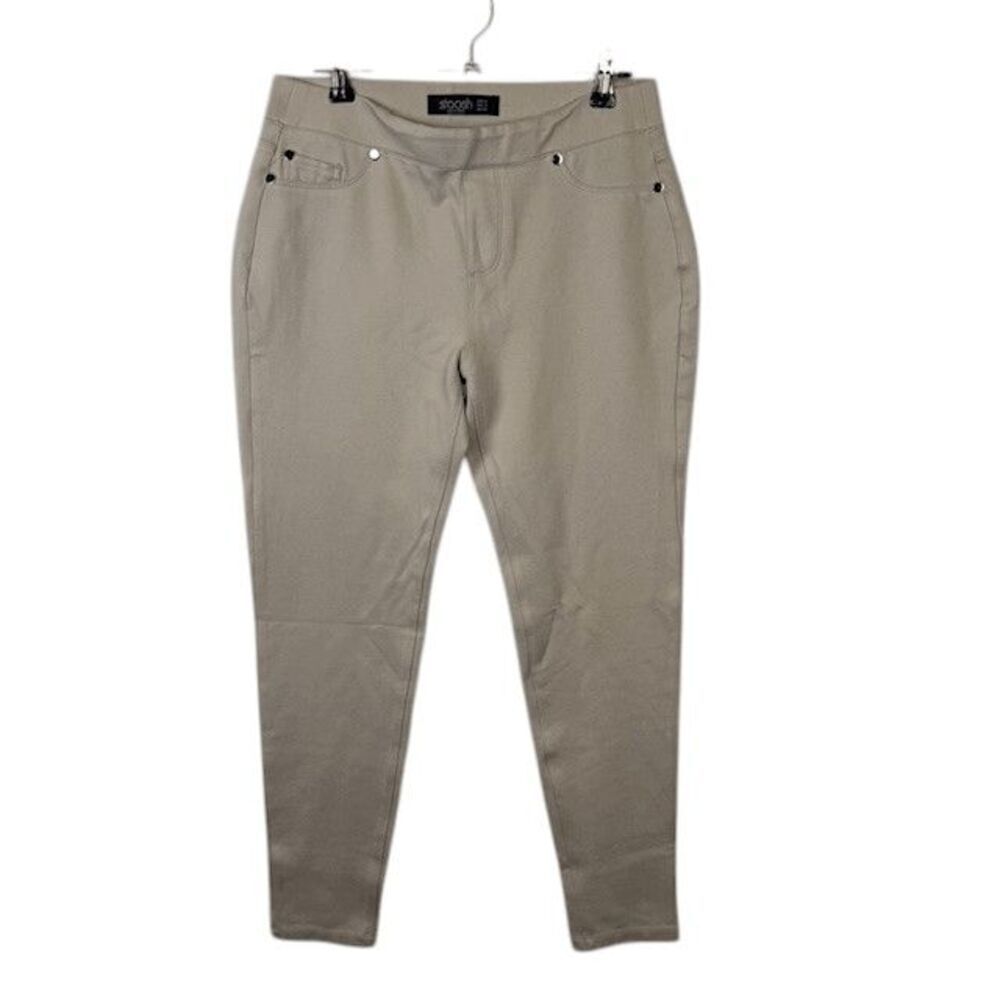Stoosh Pull On Stretch Pants Creamy Beige‎ Khaki Legging Size Medium